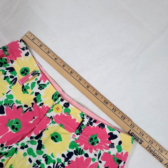 lilly pulitzer Callahan Doodle Bug Daisy Shorts 00 Colorful Floral 100% Cotton - Picture 5 of 11